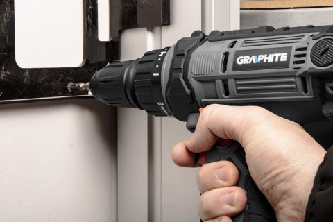 WIERTARKO-WKRĘTARKA 300W, UCHWYT SAMOZACISKOWY 10MM, WALIZKA GRAPHITE WIERTARKO-WKRĘTARKA 300W, UCHWYT SAMOZACISKOWY 10MM, WALIZKA GRAPHITE