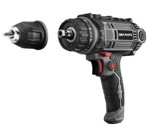 WIERTARKO-WKRĘTARKA 300W, UCHWYT SAMOZACISKOWY 10MM, WALIZKA GRAPHITE WIERTARKO-WKRĘTARKA 300W, UCHWYT SAMOZACISKOWY 10MM, WALIZKA GRAPHITE