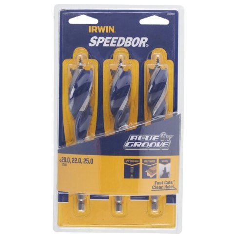 ZESTAW WIERTEŁ DO DREWNA BLUE GROOVE 6X 20,22,25 MM IRWIN ZESTAW WIERTEŁ DO DREWNA BLUE GROOVE 6X 20,22,25 MM IRWIN