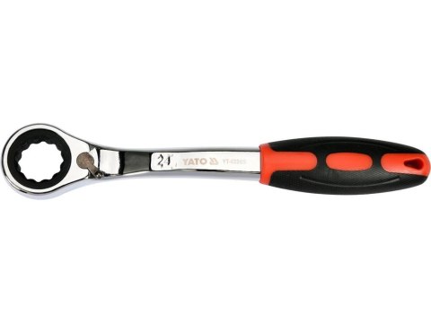 KLUCZ OCZKOWY ODGIĘTY Z GRZECHOTKĄ 24MM YATO KLUCZ OCZKOWY ODGIĘTY Z GRZECHOTKĄ 24MM YATO