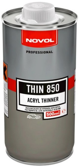 ROZCIEŃCZALNIK DO WYROBÓW AKRYLOWYCH THIN 850 0.5L NOVOL