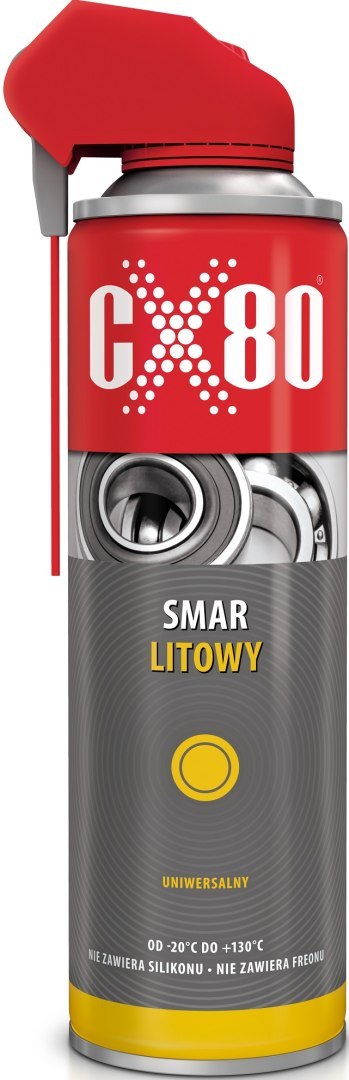 SMAR LITOWY UNIWERSALNY DUO SPRAY 500ML CX-80 SMAR LITOWY UNIWERSALNY DUO SPRAY 500ML CX-80