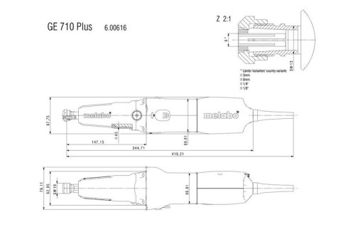 SZLIFIERKA PROSTA GE 710 PLUS METABO