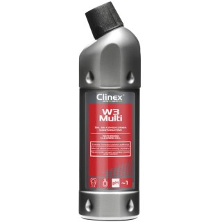 Doskonały żel do mycia łazienek urządzeń sanitarnych fug CLINEX W3 Multi 1L