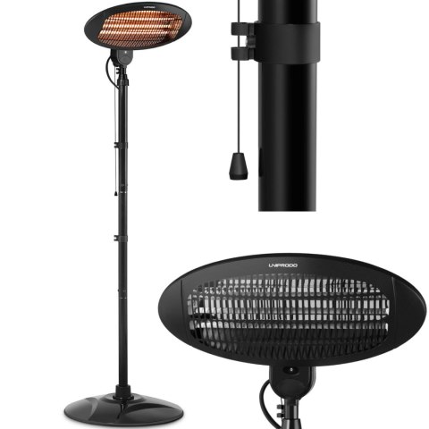 Grzejnik lampa grzewcza promiennik podczerwieni stojący 2000 W Grzejnik lampa grzewcza promiennik podczerwieni stojący 2000 W