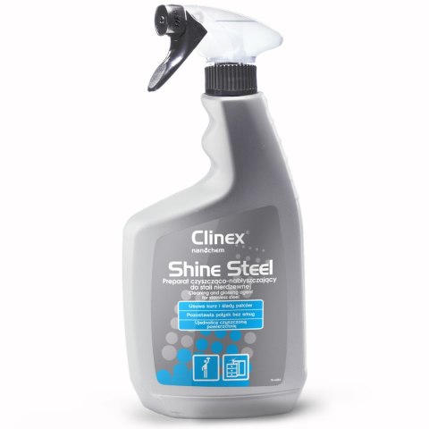 Preparat do czyszczenia i nabłyszczania mebli i urządzeń ze stali nierdzewnej CLINEX Shine Steel 650ML Preparat do czyszczenia i nabłyszczania mebli i urządzeń ze stali nierdzewnej CLINEX Shine Steel 650ML