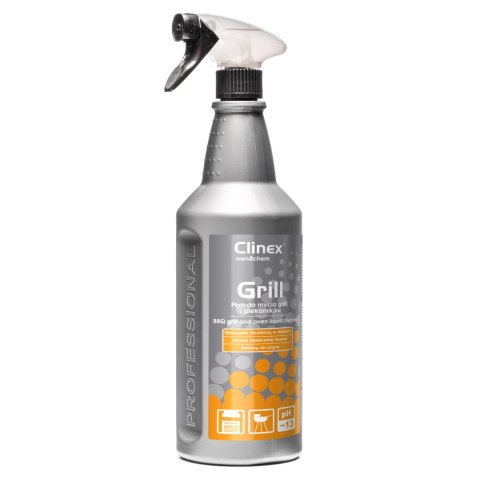 Skuteczny środek do mycia grilla rożna piekarnika wędzarni kominka CLINEX Grill 1L Skuteczny środek do mycia grilla rożna piekarnika wędzarni kominka CLINEX Grill 1L