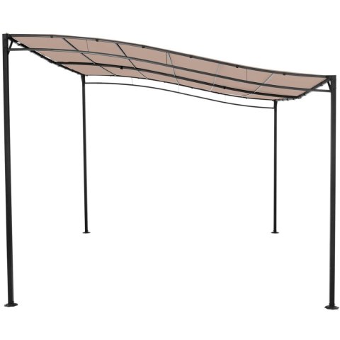 Zadaszenie ogrodowe altana wolnostojąca 4 x 3 x 2.5 m beżowa Zadaszenie ogrodowe altana wolnostojąca 4 x 3 x 2.5 m beżowa