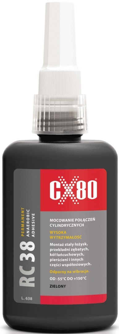 KLEJ DO MONTAŻU ŁOŻYSK I PIERŚCIENI ZIELONY 50ML CX-80 KLEJ DO MONTAŻU ŁOŻYSK I PIERŚCIENI ZIELONY 50ML CX-80