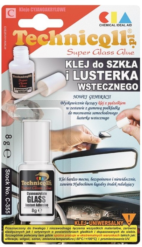 KLEJ DO SZKŁA I LUSTERKA WSTECZNEGO 8G TECHNICQLL KLEJ DO SZKŁA I LUSTERKA WSTECZNEGO 8G TECHNICQLL