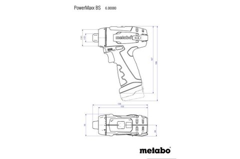 WIERTARKO-WKRĘTARKA AKUMULATOROWA 12V POWERMAXX BS BASIC METABO