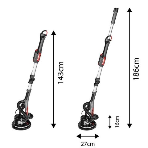 SZLIFIERKA DO GIPSU 800W , 225MM/215 MM, LED GRAPHITE