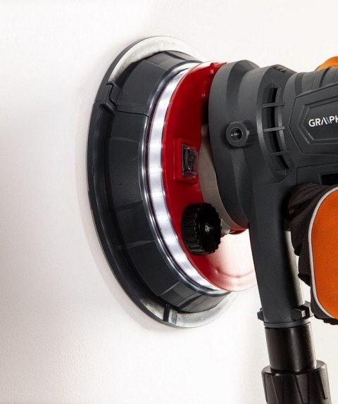 SZLIFIERKA DO GIPSU 900W, 180 MM, LED KRÓTKA GRAPHITE