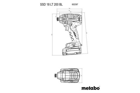 ZESTAW COMBO 18V BS 18 LT BL + SSD 18 LT 200 BL 2*5.2AH METABO