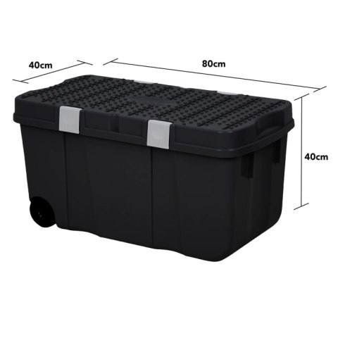 POJEMNIK/KUFER NA DWÓCH KOŁACH WHAM, CZARNY 100L WHAM POJEMNIK/KUFER NA DWÓCH KOŁACH WHAM, CZARNY 100L WHAM