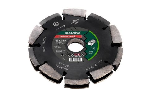 TARCZA DIAMENTOWA SEGMENTOWA DO BRUZDOWNICY DIA-FS2 125*18MM METABO TARCZA DIAMENTOWA SEGMENTOWA DO BRUZDOWNICY DIA-FS2 125*18MM METABO