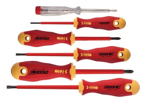 ZESTAW 5 WKRĘTAKÓW FELO ERGONIC VDE + PRÓBNIK FELO ZESTAW 5 WKRĘTAKÓW FELO ERGONIC VDE + PRÓBNIK FELO