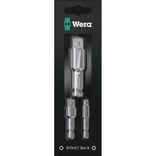 ZESTAW ADAPTERÓW DO KLUCZY NASAD. 1/4'', 3/8'', 1/2'' WERA