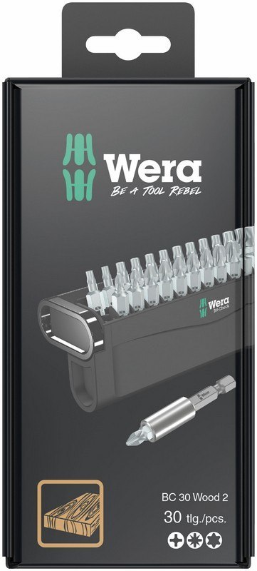 ZESTAW BITÓW BIT-CHECK 30 WOOD 2 SB, 30 CZ. WERA ZESTAW BITÓW BIT-CHECK 30 WOOD 2 SB, 30 CZ. WERA