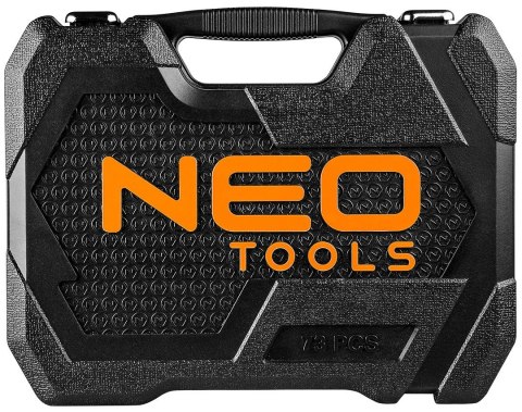 ZESTAW KLUCZY NASADOWYCH 1/4'' 1/2'' 73 CZĘŚCI NEO ZESTAW KLUCZY NASADOWYCH 1/4'' 1/2'' 73 CZĘŚCI NEO