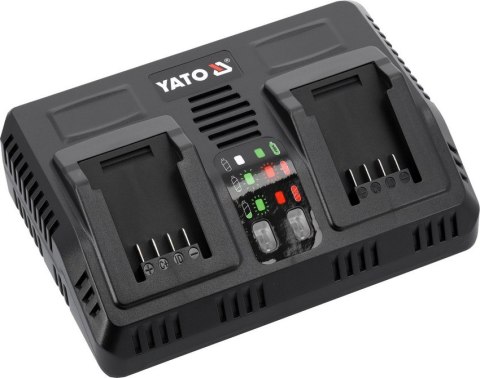 INTELIGENTNA ŁADOWARKA PODWÓJNA 18V (2,4-4,5A) YATO INTELIGENTNA ŁADOWARKA PODWÓJNA 18V (2,4-4,5A) YATO