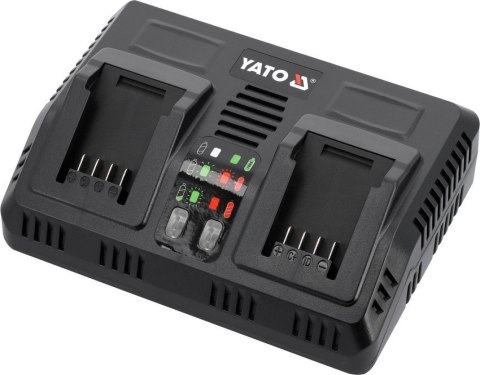 INTELIGENTNA ŁADOWARKA PODWÓJNA 18V (2,4-4,5A) YATO INTELIGENTNA ŁADOWARKA PODWÓJNA 18V (2,4-4,5A) YATO