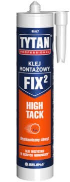 KLEJ MONTAŻOWY FIX2 HIGH TACK BIAŁY 290ML TYTAN KLEJ MONTAŻOWY FIX2 HIGH TACK BIAŁY 290ML TYTAN