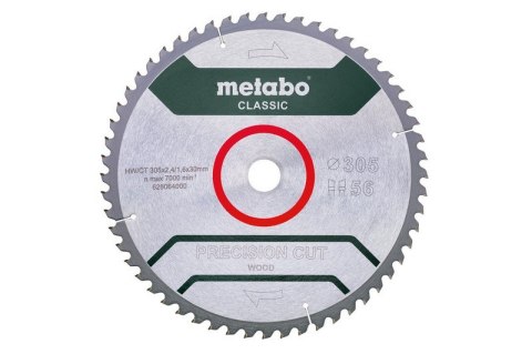 PIŁA TARCZOWA PRECISION CUT WOOD 305*30MM Z56 METABO PIŁA TARCZOWA PRECISION CUT WOOD 305*30MM Z56 METABO