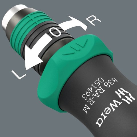 RĘKOJEŚĆ Z UCHWYTEM DO GROTÓW 838 RA-R,FUNKCJA GRZECH. 1/4'' WERA