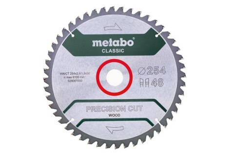 PIŁA TARCZOWA HW/CT 254*30MM 48WZ METABO PIŁA TARCZOWA HW/CT 254*30MM 48WZ METABO