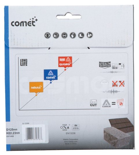 TARCZA DIAMENTOWA COMET 125*22MM SEGMENT 7 MM MAKITA TARCZA DIAMENTOWA COMET 125*22MM SEGMENT 7 MM MAKITA