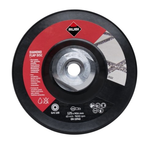 TARCZA ELASTYCZNA FLAP DISC 100/120 115MM ŚREDNI RUBI TARCZA ELASTYCZNA FLAP DISC 100/120 115MM ŚREDNI RUBI
