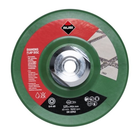 TARCZA ELASTYCZNA FLAP DISC 50/60 115MM ZGRUBNY RUBI TARCZA ELASTYCZNA FLAP DISC 50/60 115MM ZGRUBNY RUBI