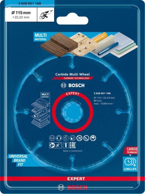 TARCZA UNIWERSALNA EXPERT CARBIDE MULTI WHEEL CMW 115*22MM BOSCH TARCZA UNIWERSALNA EXPERT CARBIDE MULTI WHEEL CMW 115*22MM BOSCH