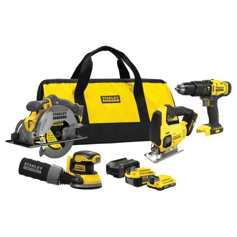 ZESTAW 4 ELEKTORNARZĘDZI 18V V20 1*2.0AH 1*4.0AH STANLEY ZESTAW 4 ELEKTORNARZĘDZI 18V V20 1*2.0AH 1*4.0AH STANLEY