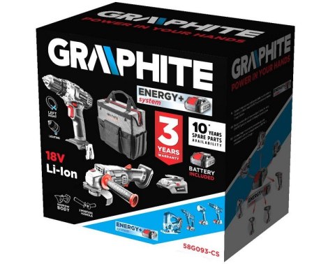 ZESTAW E+ WIERTARKA,SZLIFIERKA,ADAPTER USB 2*AKUM.ŁADOWARKA GRAPHITE ZESTAW E+ WIERTARKA,SZLIFIERKA,ADAPTER USB 2*AKUM.ŁADOWARKA GRAPHITE