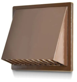 KRATKA WENTYLACYJNA/WYLOT Z OKAPEM 170*170,FI 125, BRĄZ AIR ROXY
