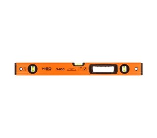 POZIOMNICA ALUMINIOWA S 400 3 LIBELLE 2 UCHWYTY 60CM NEO