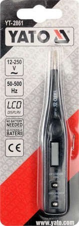 PRÓBNIK NAPIĘCIA 12-250V LCD YATO PRÓBNIK NAPIĘCIA 12-250V LCD YATO