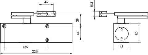 SAMOZAMYKACZ STS-2000 SREBRNY GEZE SAMOZAMYKACZ STS-2000 SREBRNY GEZE