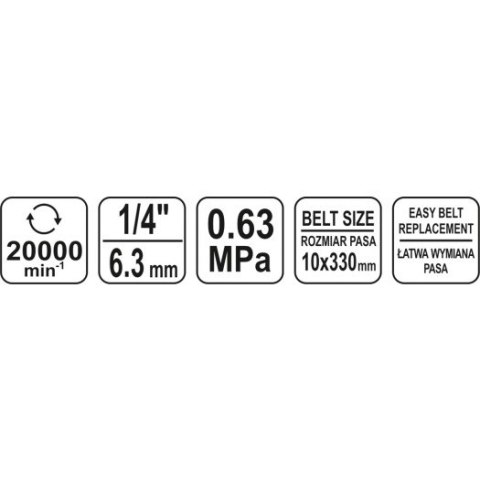 SZLIFIERKA TAŚMOWA PNEUMATYCZNA 10*330MM YATO SZLIFIERKA TAŚMOWA PNEUMATYCZNA 10*330MM YATO