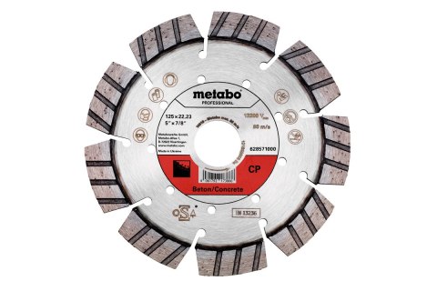 TARCZA DIAMENTOWA SEGMENTOWA DO BETONU 125*22.23MM METABO TARCZA DIAMENTOWA SEGMENTOWA DO BETONU 125*22.23MM METABO