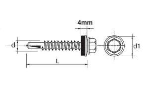 WKRĘT SAMOWIERTNY IMPAX Z EPDM OCYNKOWANY 5.5*75MM #5MM ESSVE