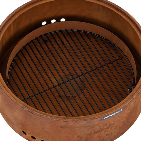 Palenisko ogrodowe z rusztem i pogrzebaczem 60 x 60 x 34.5 cm - efekt rdzy Palenisko ogrodowe z rusztem i pogrzebaczem 60 x 60 x 34.5 cm - efekt rdzy
