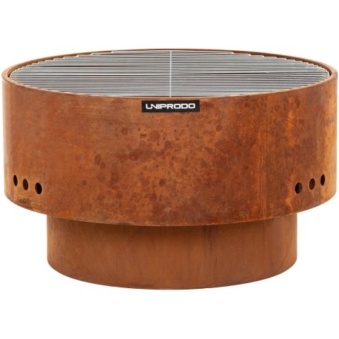 Palenisko ogrodowe z rusztem i pogrzebaczem 60 x 60 x 34.5 cm - efekt rdzy Palenisko ogrodowe z rusztem i pogrzebaczem 60 x 60 x 34.5 cm - efekt rdzy