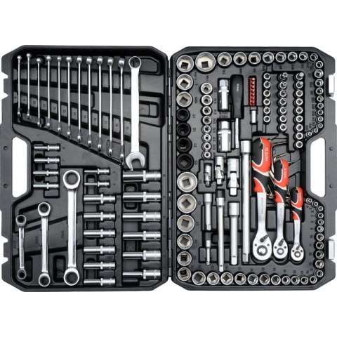 ZESTAW NARZĘDZIOWY XXL 1/4'', 3/8'', 1/2'' 150 SZT YATO ZESTAW NARZĘDZIOWY XXL 1/4'', 3/8'', 1/2'' 150 SZT YATO