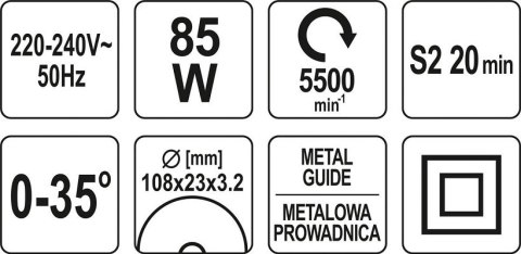 OSTRZAŁKA DO ŁAŃCUCHÓW 85W YATO OSTRZAŁKA DO ŁAŃCUCHÓW 85W YATO