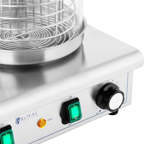 Podgrzewacz do hot dogów 2 szpikulce na bułki pojemnik na 30 kiełbasek 550 W Podgrzewacz do hot dogów 2 szpikulce na bułki pojemnik na 30 kiełbasek 550 W