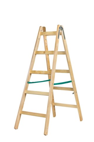 DRABINA DREWNIANA BRAKET STANDARD 2X5 SZCZEBLI 153CM BRAKET