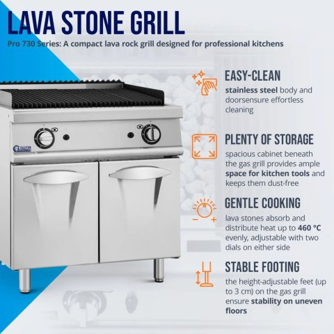Grill lawowy na gaz propan / LPG / ziemny 2 x 8 kW 50-460 C